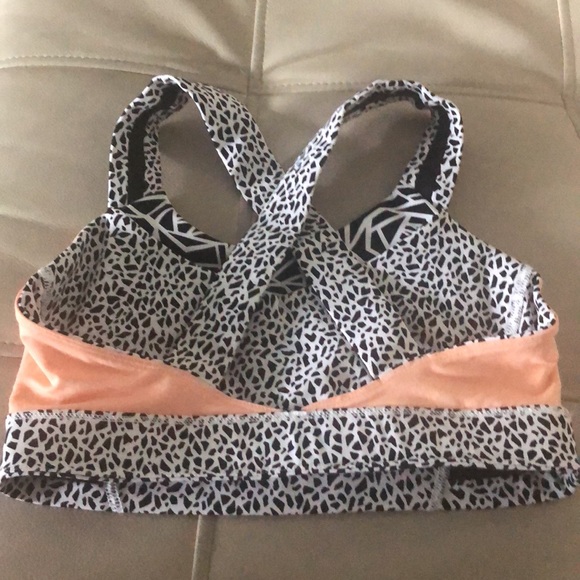 Lululemon Rack Pack Bra Miss Mosaic White / Posey Black White / Black - Picture 14 of 15